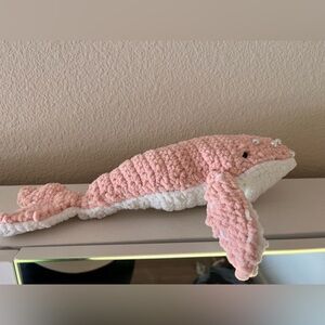 Hand-made Plush Pink Whale stuffed animal
